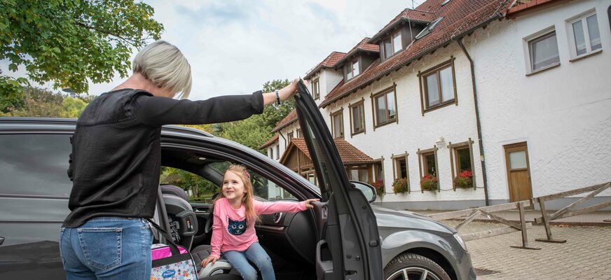 Ankunft mit dem Auto