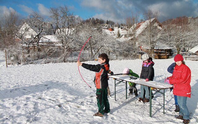 Bogenschiessen im Winter