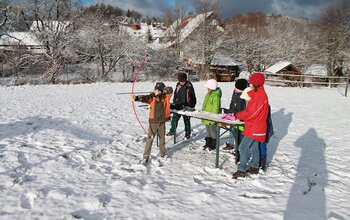 Bogenschiessen im Winter